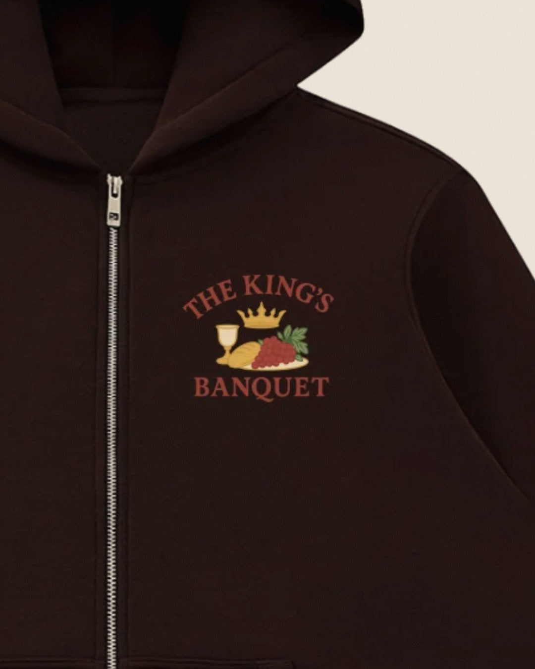 Close-up of The King's Banquet chest print